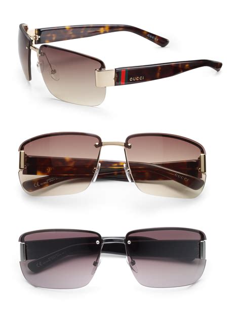 gucci rimless brow-line acetate sunglasses|oversized gucci sunglasses for men.